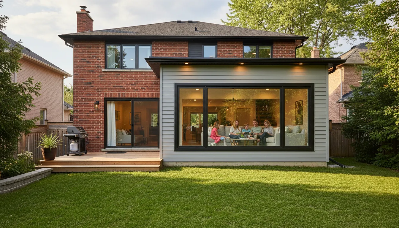 Rear Home Addition with Family Room in Pickering